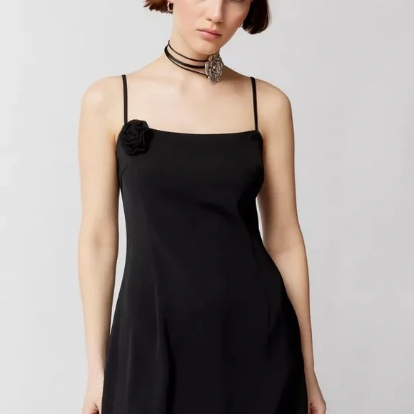 Motel Rocks | Dresses | Motel Black Spaghetti Strap Mini Dress | Poshmark